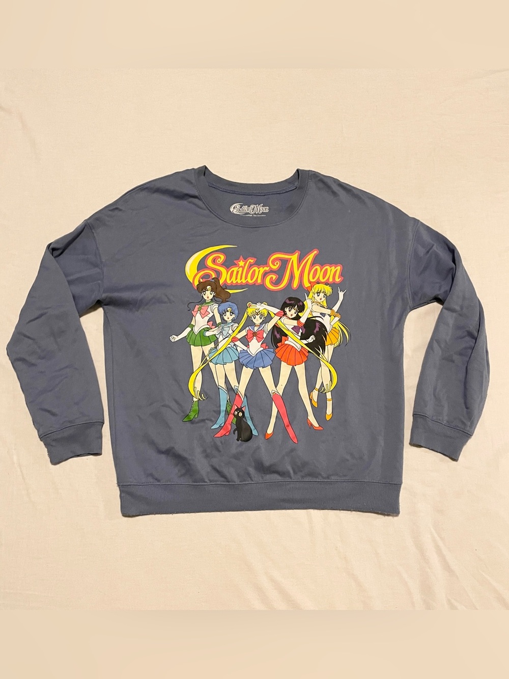 Sailor Moon Group Graphic Print Crewneck Sweatshirt Size Small